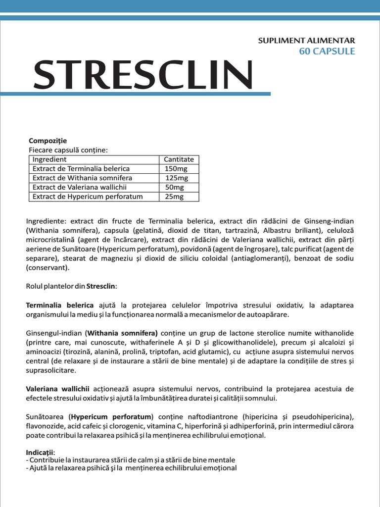 Stresclin Cps Prospect | PDF