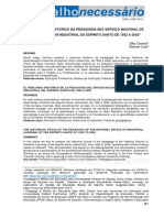 O Percurso Histórico Do Serviço Nacional de Aprendizagem Industrial Do Espírito Santo de 1952 A 2002