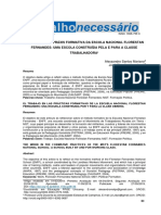 O Trabalho Na Práxis Formativa Da Escola Nacional Florestan Fernandes: Uma Escola Construída Pela E para A Classe Trabalhadora