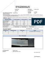 Report of Mechanical Test No: 123-BMC/F002-K07/P6/03-18
