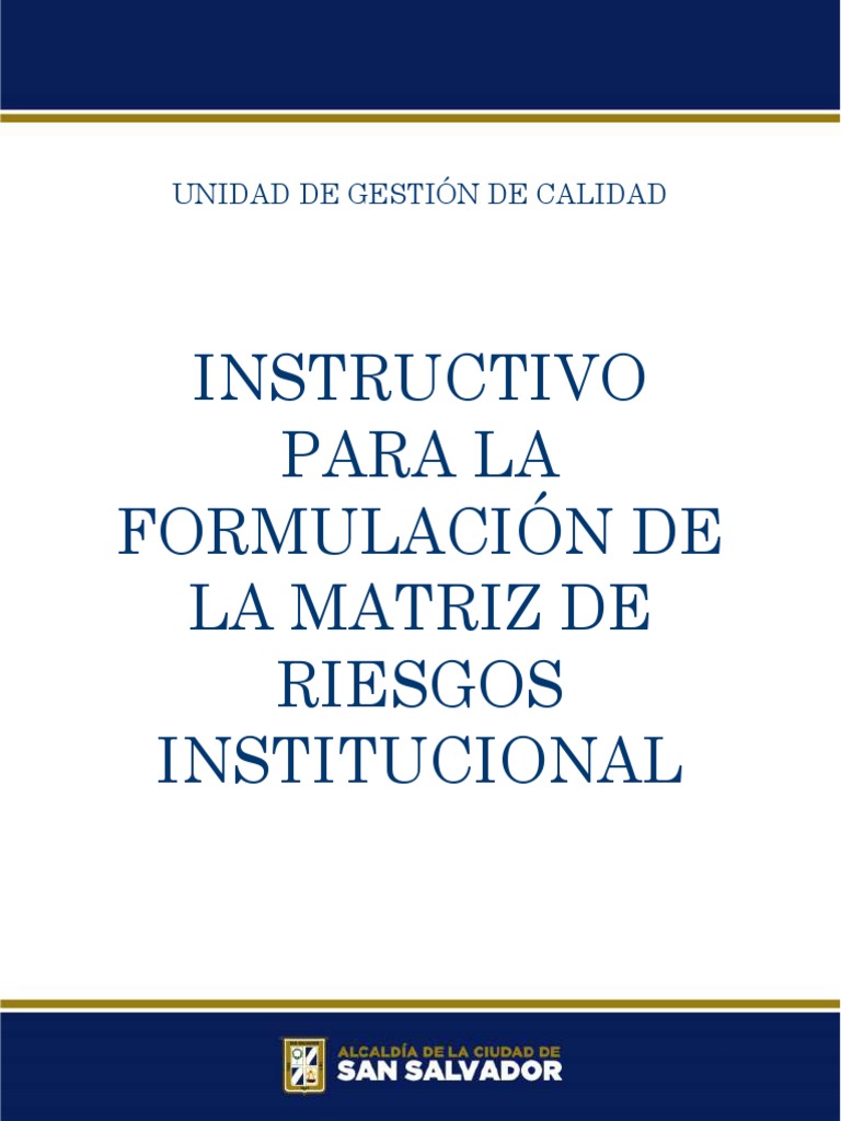 Instructivo para La Formulacion de Matriz de Riesgos 2020 PDF | PDF ...