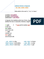 Indefinite Articles in Spanish PDF