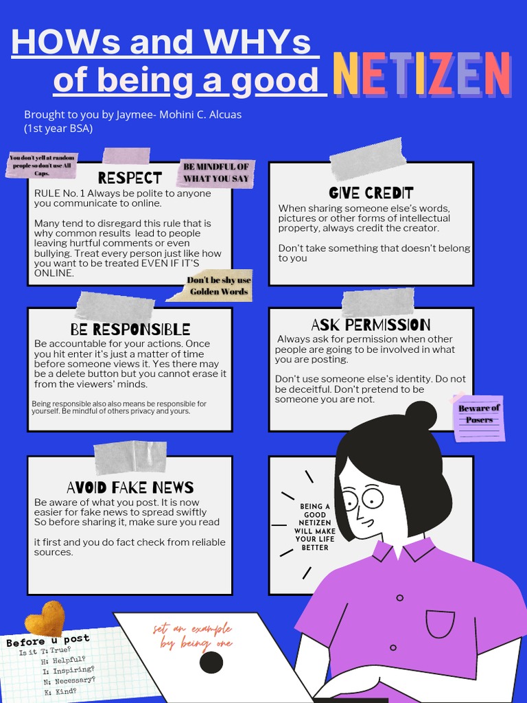 Hows and Whys of Being A Good Netizen - Poster - Alcuas | PDF