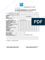 Informe de Notas 1° A 4°