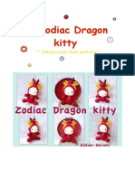 Zodiac Dragon kitty- Crochet amigurumi doll pattern-pdf