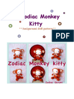 Zodiac Monkey Kitty - Crochet Amigurumi Doll Pattern PDF