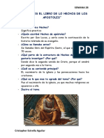 ANALIZAMOS EL LIBRO DE LO HECHOS DE LOS APOSTOLES Religion Semana 28