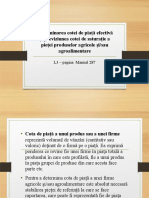 Determinarea Cotei de Piaţă Efectivă Şi Previziunea Cotei de Saturaţie A Pieţei Produselor Agricole Şi/sau Agroalimentare