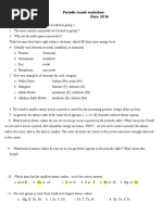 Periodic Trends Worksheet Name: Carlos Watson Date: 10/16