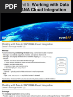 In SAP HANA Cloud Integration: Week 1 Unit 5: Working With Data