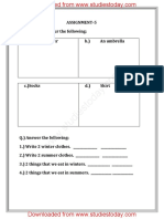 CBSE Class 2 EVS Draw and Colour Following PDF