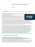 Cardiovascular Disease Risk Assessment For Primary Prevention