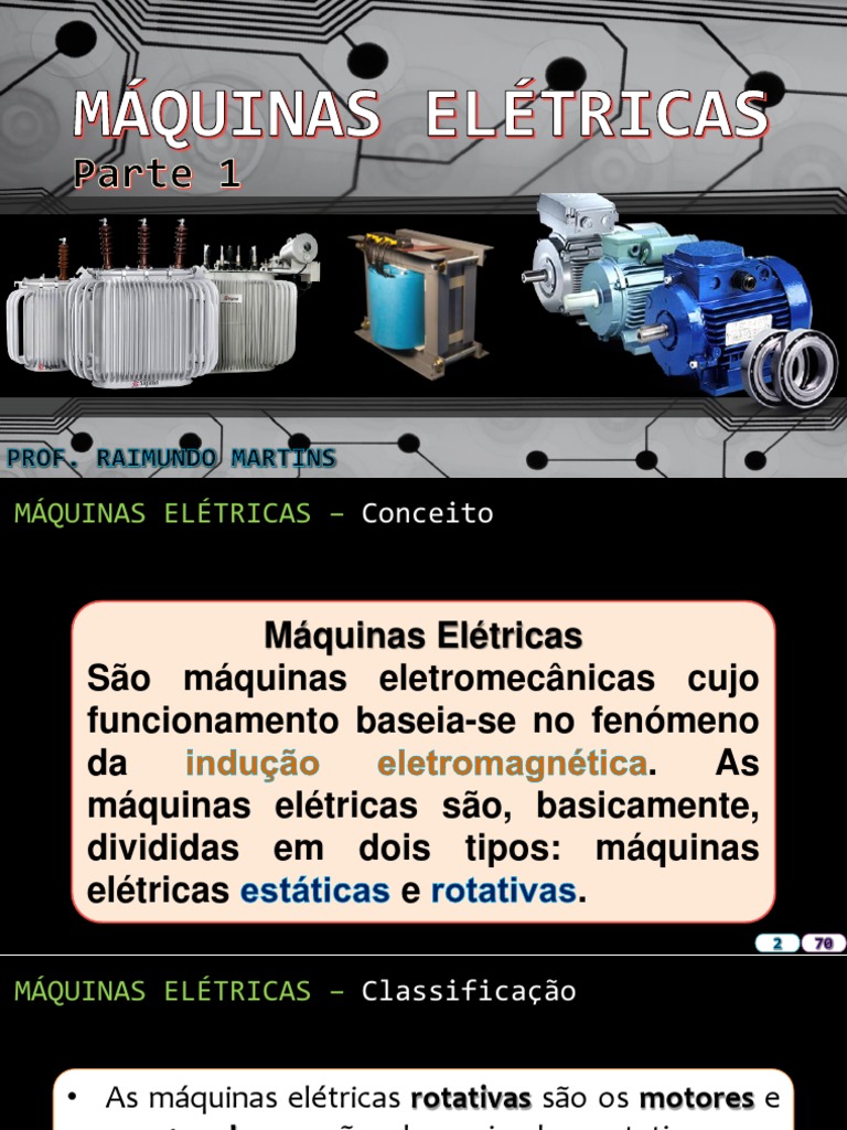 Maquinas Eletricas Parte 1 Pdf Pdf Transformador Motor Elétrico