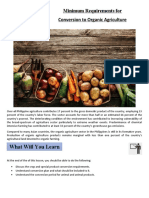 Minimum Requirements For Conversion To Organic Agriculture: What Will You Learn