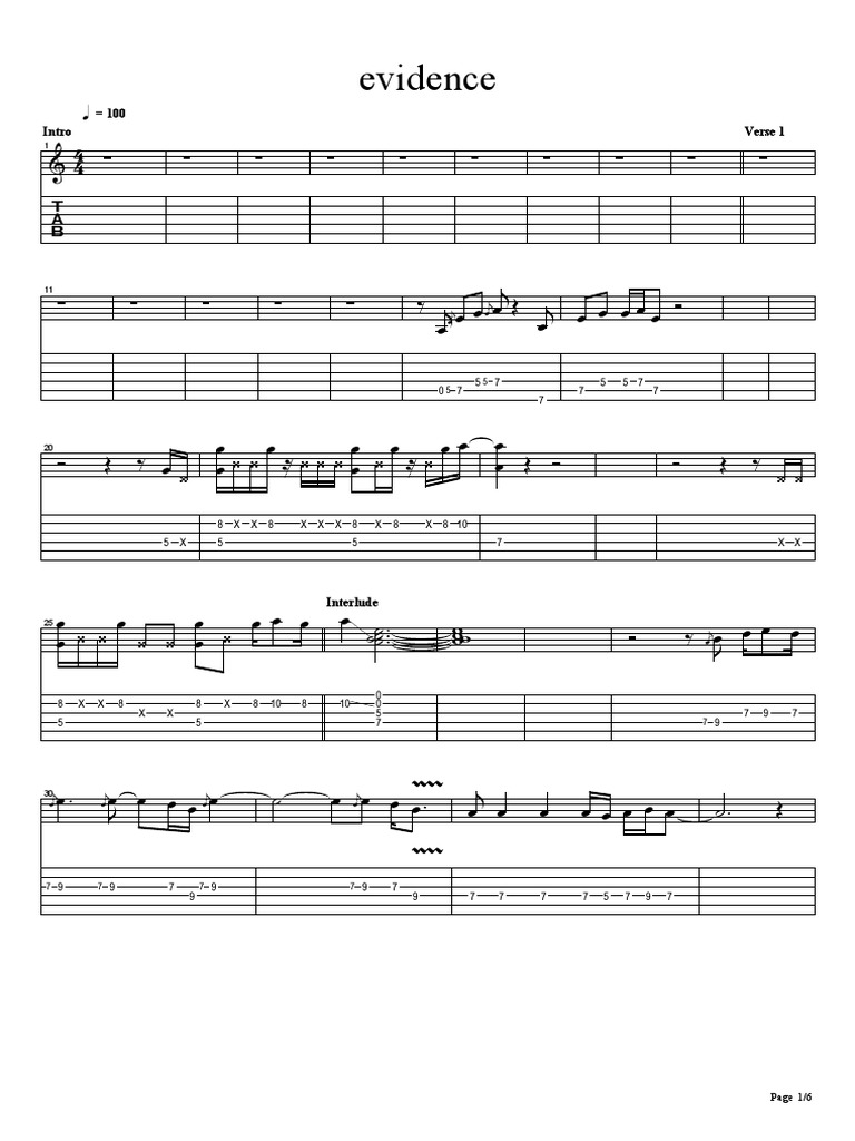 Faith No More - Evidence Chords | PDF