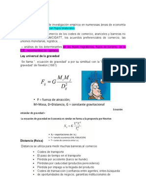 Modelo de Gravedad | PDF | Producto Interno Bruto | Gravedad