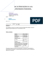 Cómo Calcular La Materialidad en Una Auditoría de Información Financiera