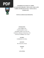 Técnicas Artesanales en Bolivia