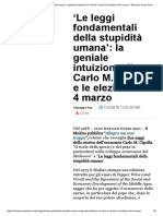 Le Leggi Fondamentali Della Stupidità Umana' - La Geniale Intuizione Di Carlo M