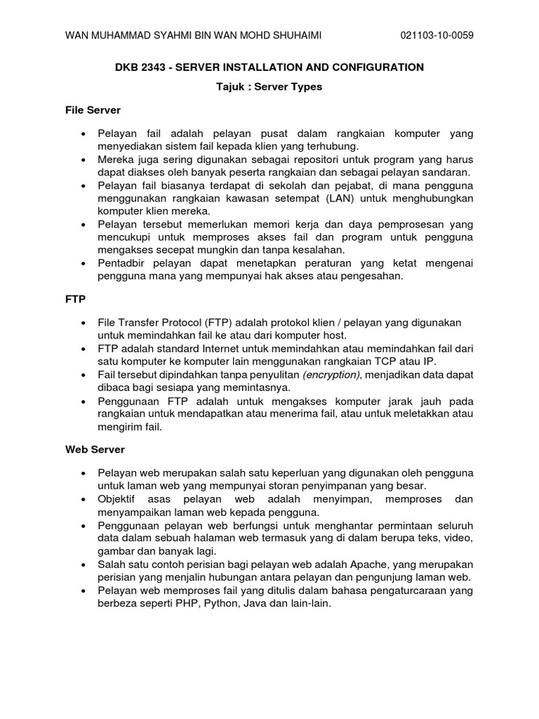 2343 Tutorial 01 Wan Muhammad Syahmi Bin Wan Mohd Shuhaimi Pdf