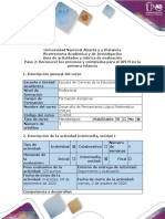 Guía de actividades y rúbrica de evaluación - Paso 2 - Reconocer los procesos y contenidos para el DPLM en la educación infantil.pdf