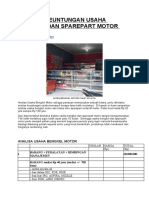 Analisa Keuntungan Usaha Bengkel Dan Sparepart Motor Modal