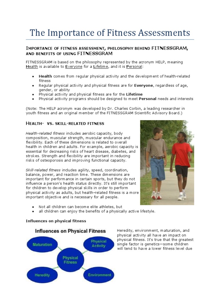 The Importance of Fitness Assessments: I, Fitnessgram, Fitnessgram ...