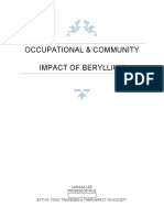 Occupational & Community Impact of Beryllium
