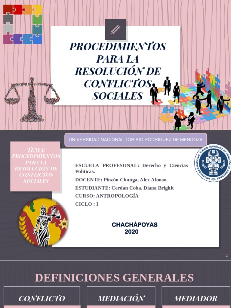 Resolución de Conflictos Sociales | PDF | Conflicto (proceso) | Violencia