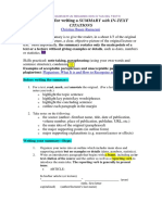 Guidelines For Writing A Summary With In-Text Citations