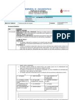 Planeación ACTIVIDADES DE DIAGNÓSTICO Español 3