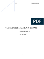 Consumer Behaviour Report