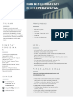 Biru Dan Krem Bilah Sisi Beasiswa Resume PDF