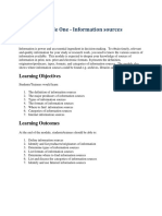 READINGS On Media and Information Sources PDF