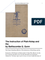 The Instruction of Ptah Hotep PDF