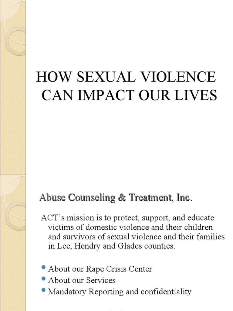 Impact of Sexual Violence on Lives | PDF | Rape | Sexual Assault