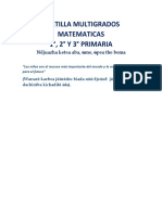 Cartilla Multigrado Matematicas 2019