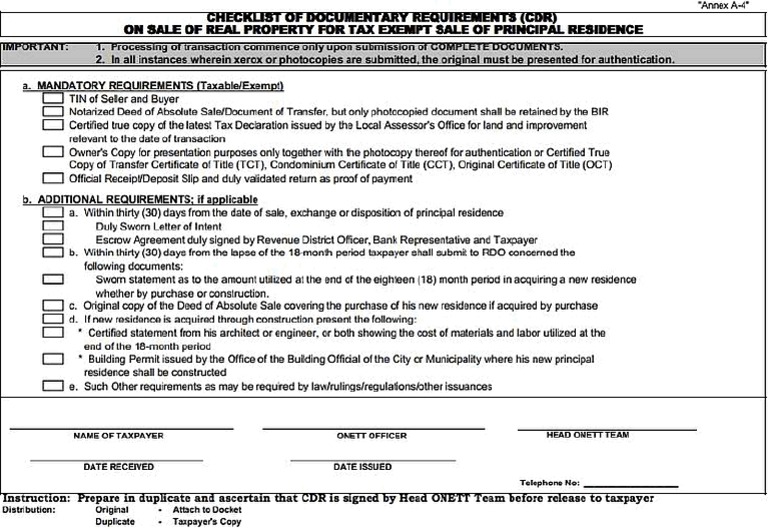 checklist-of-documentary-requirements-sale-of-principal-residence-pdf