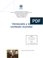 Analisis geopolitico.Venezuela y su Contexto Mundial.Catherine Andrade