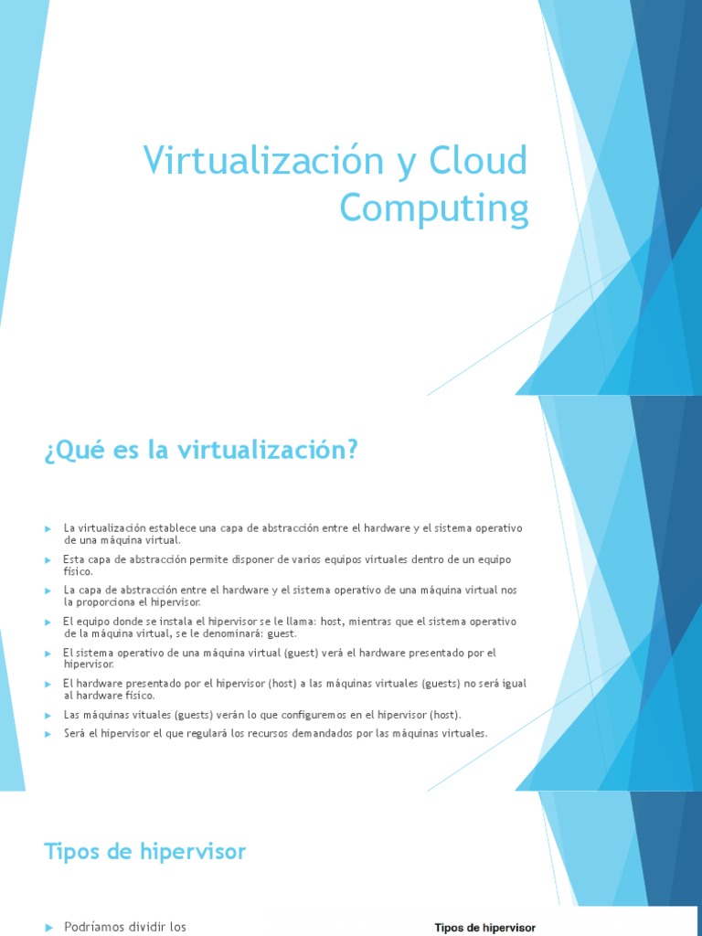 Virtualización y Cloud Computing (Autoguardado) | PDF | Virtualización ...