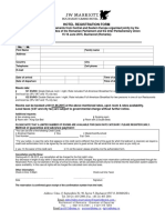 Blank Hotel Registration Form PDF