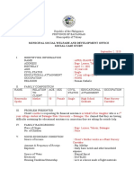 Municipal Social Welfare and Development Office Social Case Study