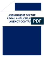 Legal Analysis of An Agency Contract