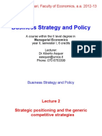 Business Strategy and Policy Lecture 2