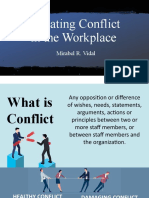 Mediating Conflict in The Workplace: Mirabel R. Vidal