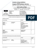 Schedule of Accreditation United Kingdom Accreditation Service