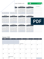 IC 12 Month Calendar Template 2020 8899