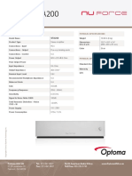 Amplifiers: Technical Specifications Physical Specifications