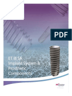 Et Iii Sa Implant System & Prosthetic Components