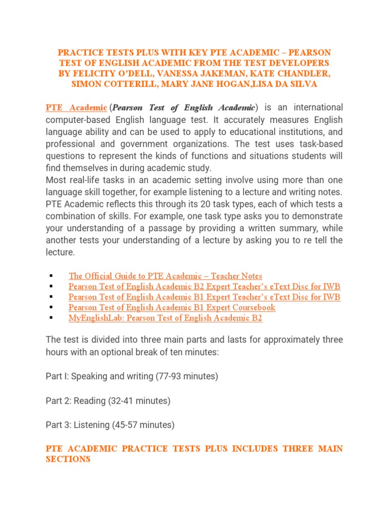 PTE Academic Practice Tests Plus Guide | PDF | Learning | Cognition